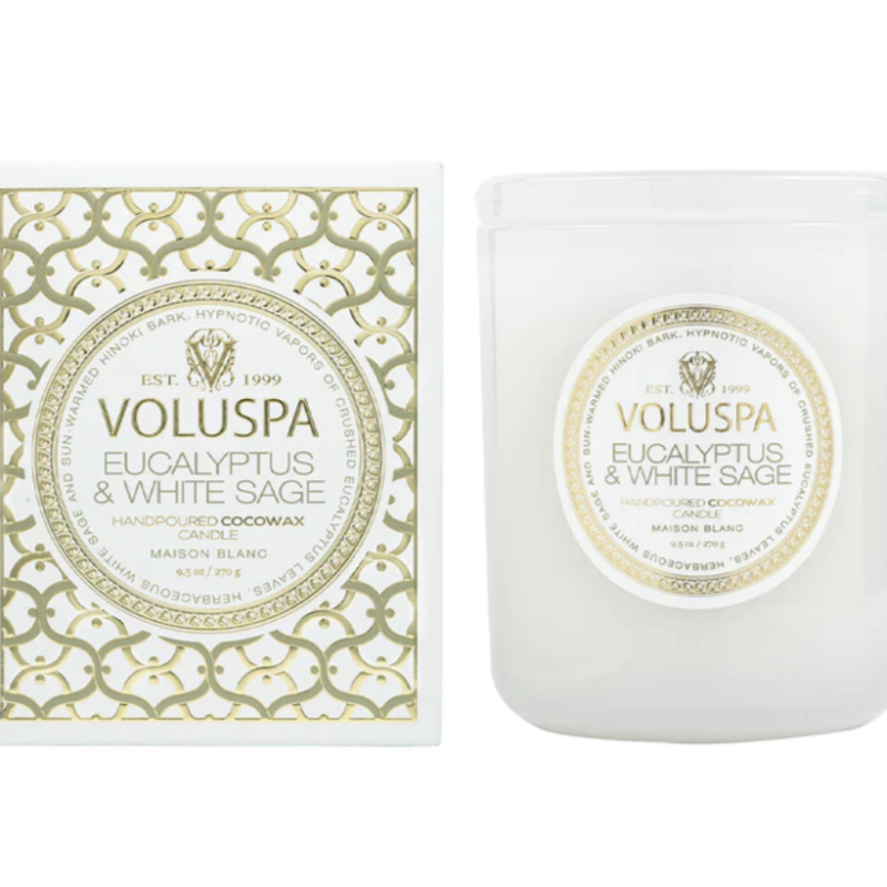 Voluspa Eucalyptus & White Sage Classic Boxed Candle