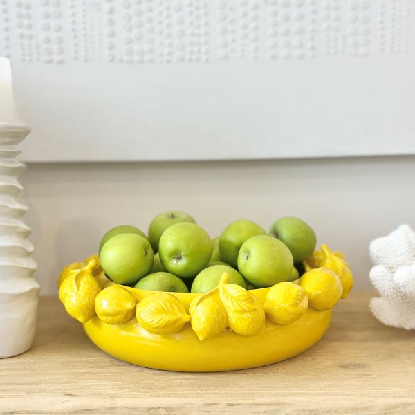 Mediterranean Fruit Bowl Yellow