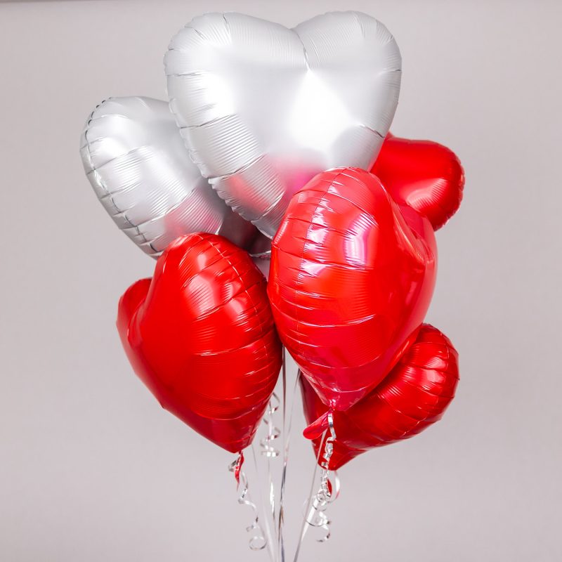 Valentine's Day Set 6 Helium Balloons