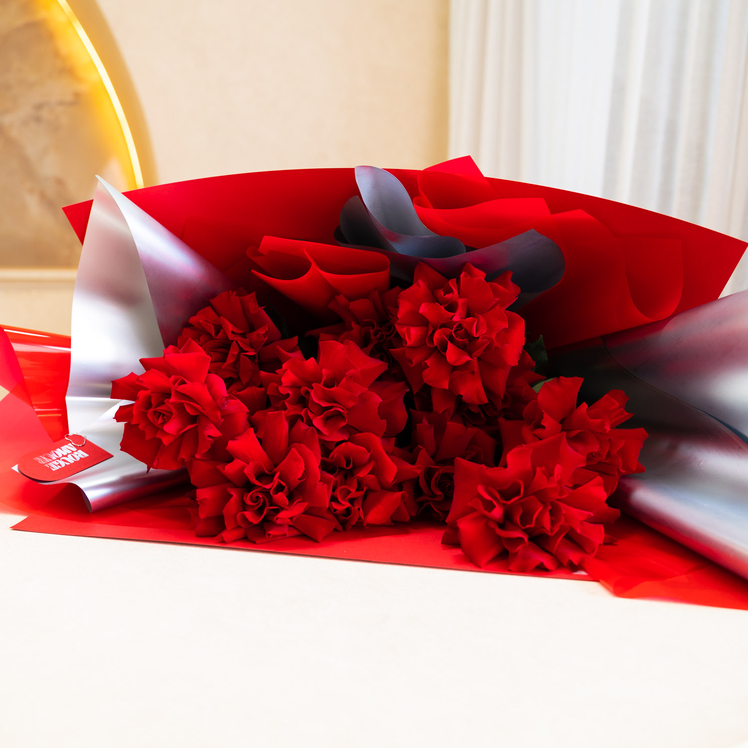Valentine's Day Flowers - 12 Reflexed Red Rose Bouquet | Online Exclusive - Image 3