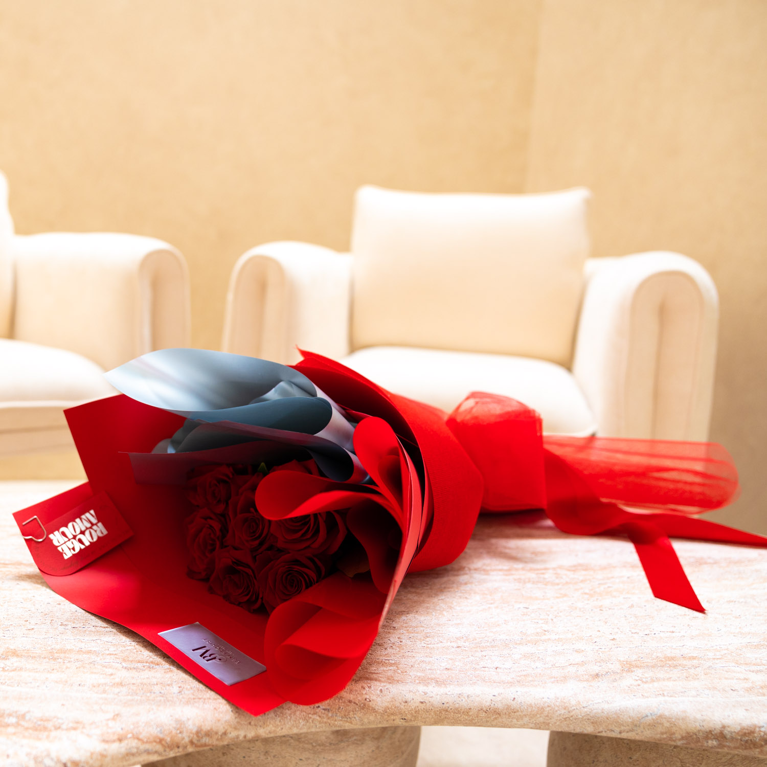 Valentine's Day Flowers - 6 Red Rose Bouquet - Image 3