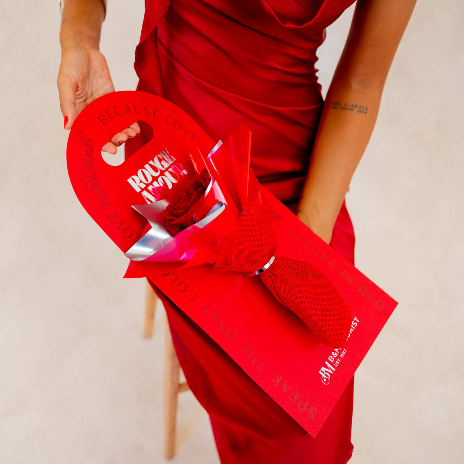 Valentine's Day Flowers- Single Red Rose Exclusive Design