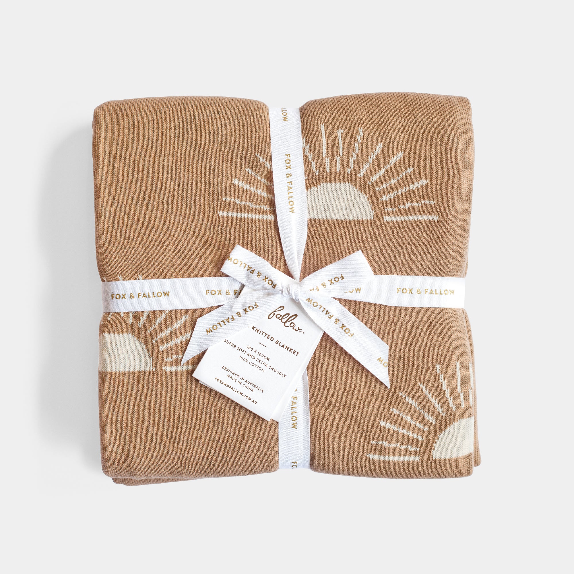 Fox & Fallow Suns Coffee Reversible Blanket