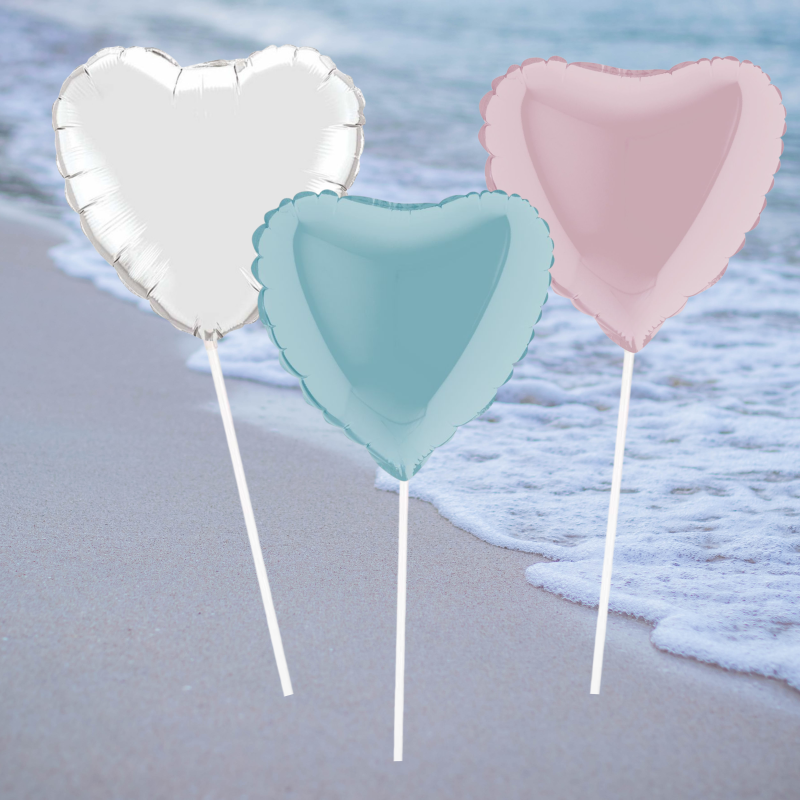 Mothers Day 9inch Heart Stick Balloon Single